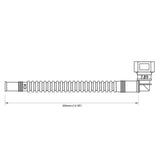 NUKE PERFORMANCE 350mm Kraftstoffschlauch mit SAE-Schnellanschluss