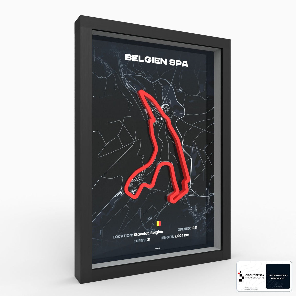 AP10 Spa-Francorchamps® 3D Poster (gerahmt)