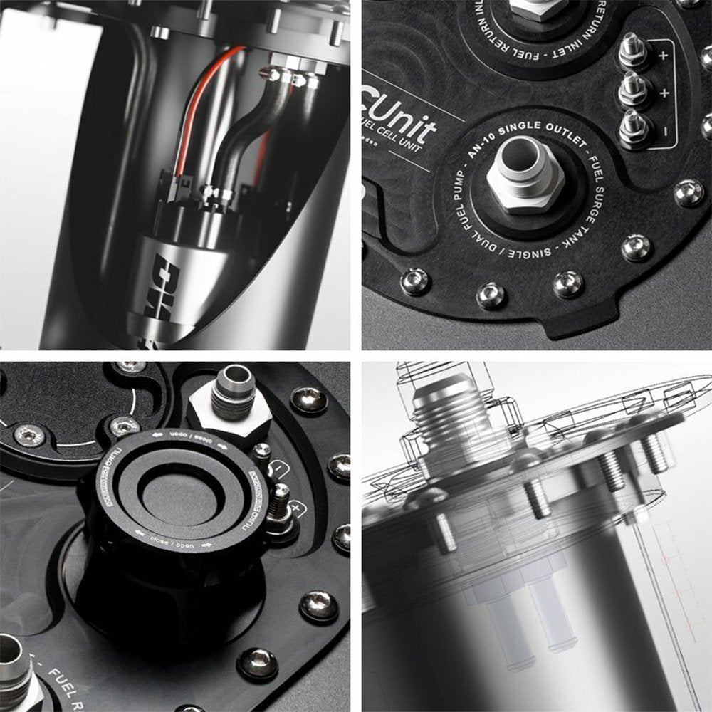 NUKE PERFORMANCE 64 Liter Pyrotect Kraftstofftank mit integriertem Surge Tank (FIA) - PARTS33 GmbH