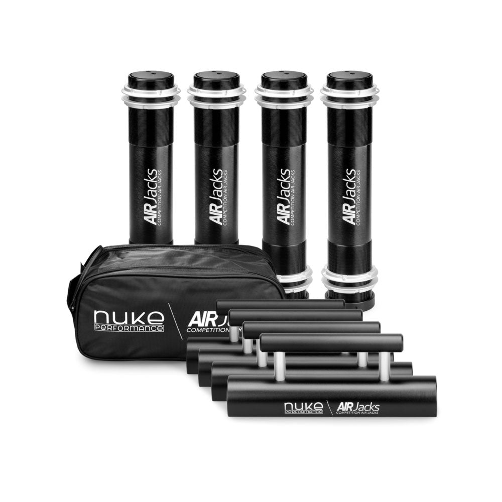 NUKE PERFORMANCE Lufthebeanlage Air Jack 60 Competition PRO Set (4 Stück)