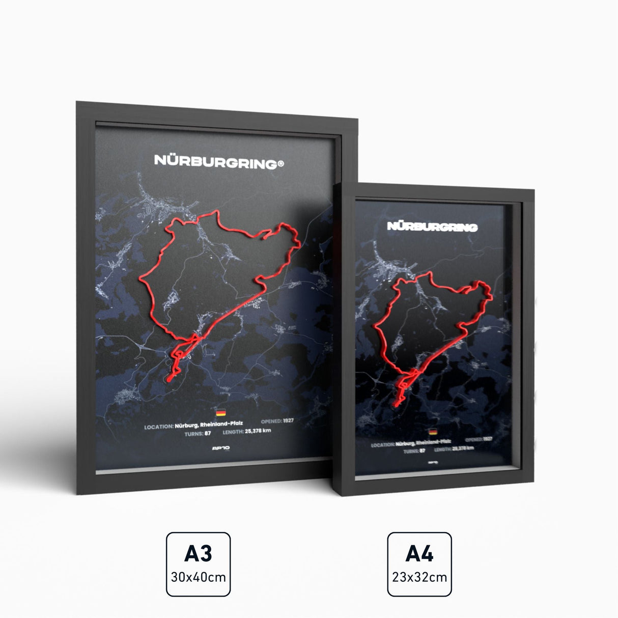 AP10 Lausitzring 3D Poster (gerahmt)