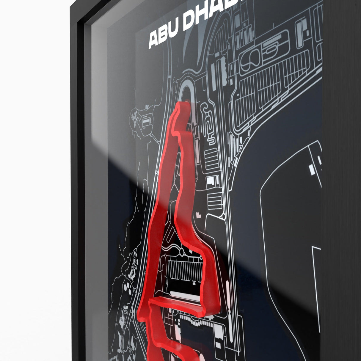 AP10 Yas Marina Circuit 3D Poster (gerahmt)