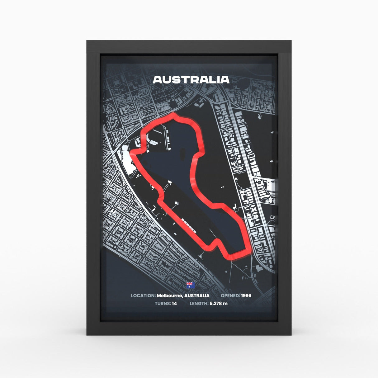 AP 10 Australien 3D Poster (gerahmt)
