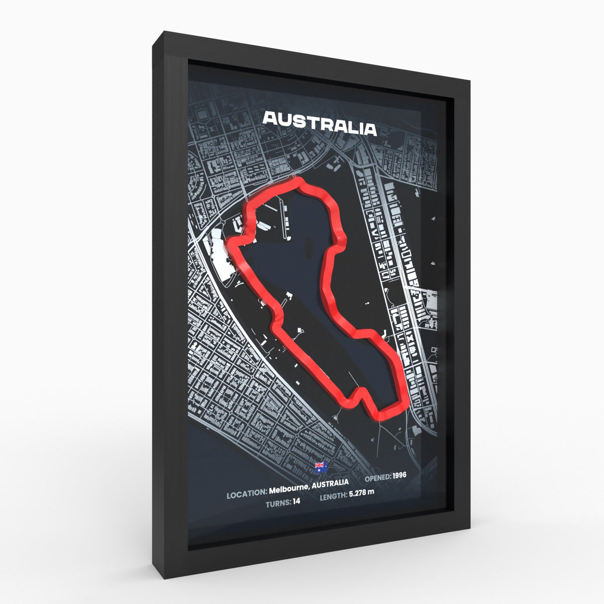 AP 10 Australien 3D Poster (gerahmt)