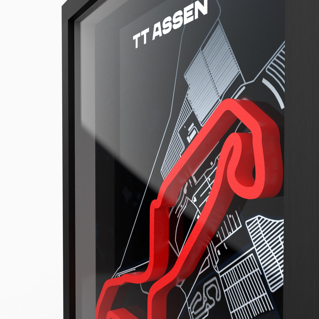 AP10 TT Circuit Assen 3D Poster (gerahmt)