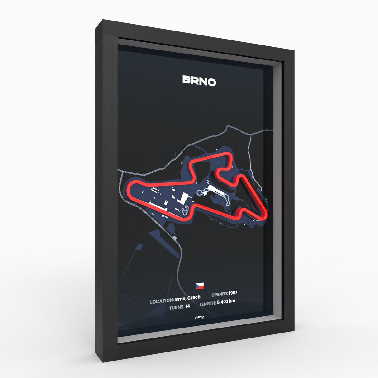 AP10 Brünn 3D Poster (gerahmt)