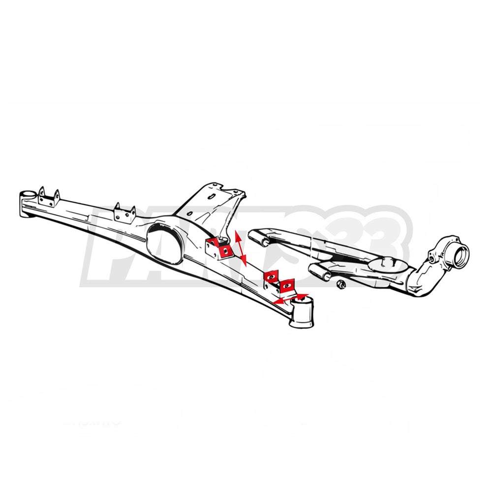 FAMEFORM Compact Längslenker Hinterachse Sturz/Spur Einstellset V2 passend für BMW E30 E36 (zum Einschweißen)