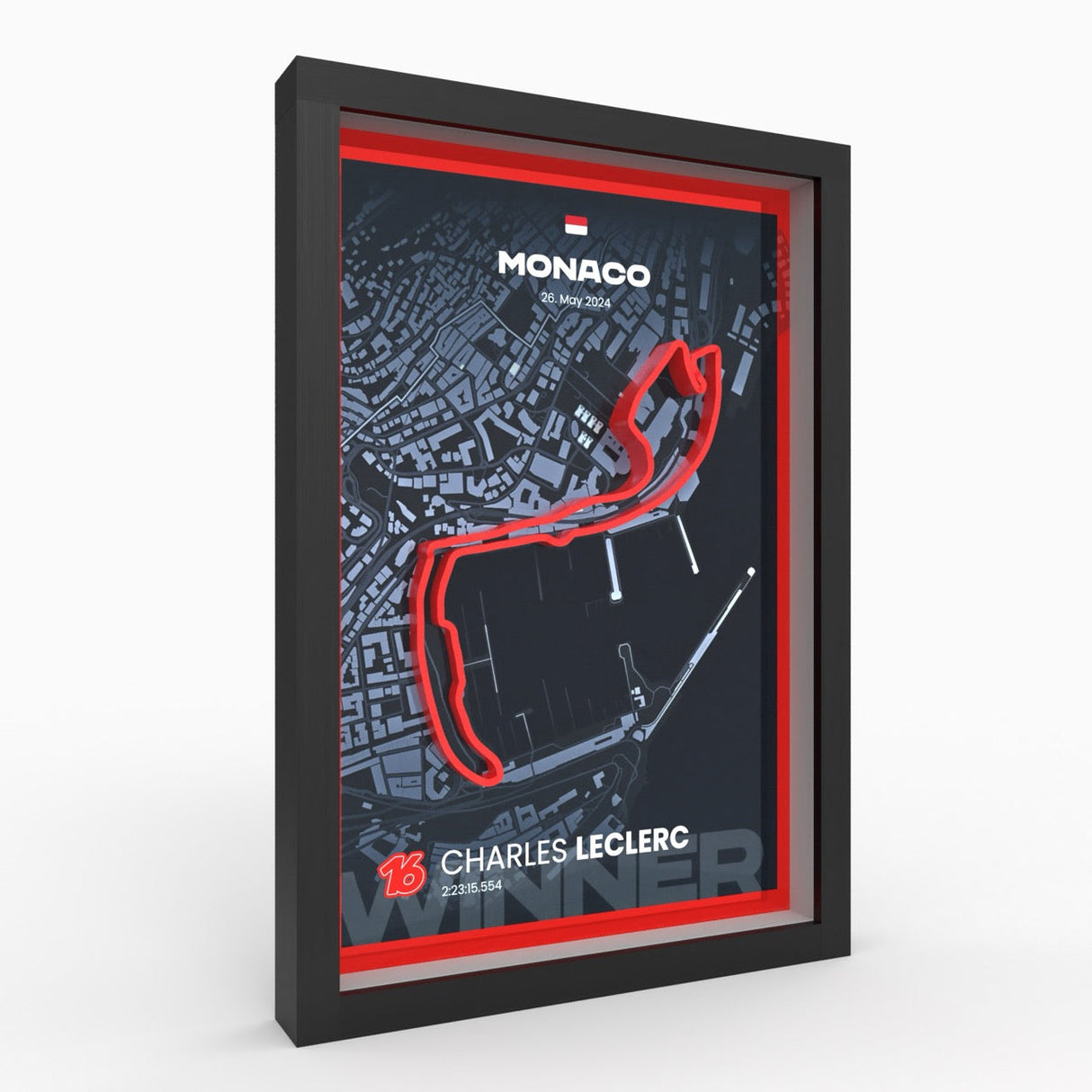 AP10 Monaco 3D Poster (gerahmt)