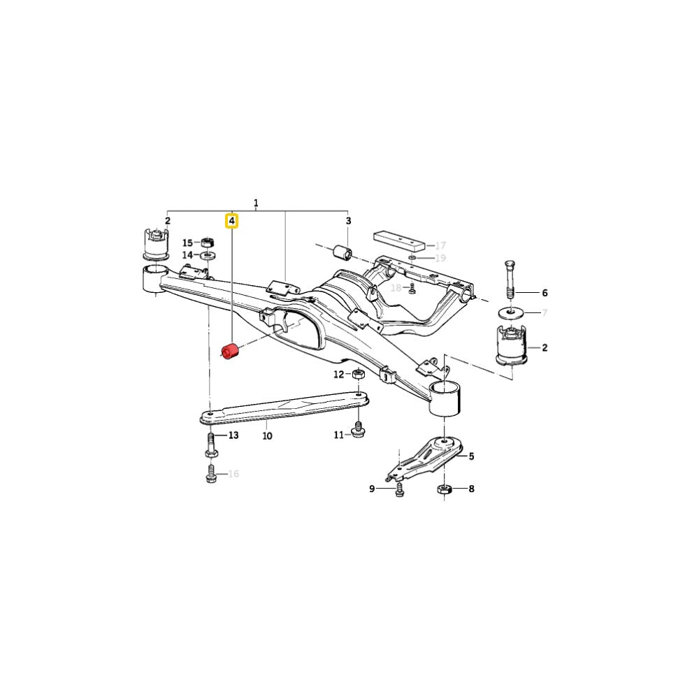 IRP BMW E34 Differentialaufhängung vordere Buchse (PU) - PARTS33 GmbH