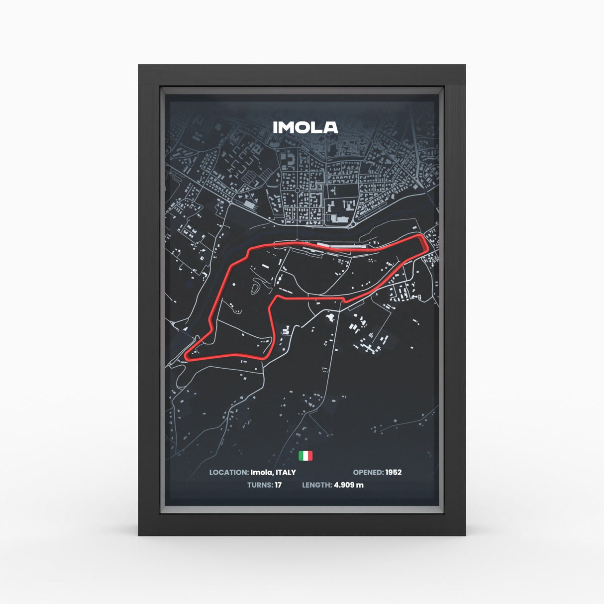 AP10 Imola 3D Poster (gerahmt)