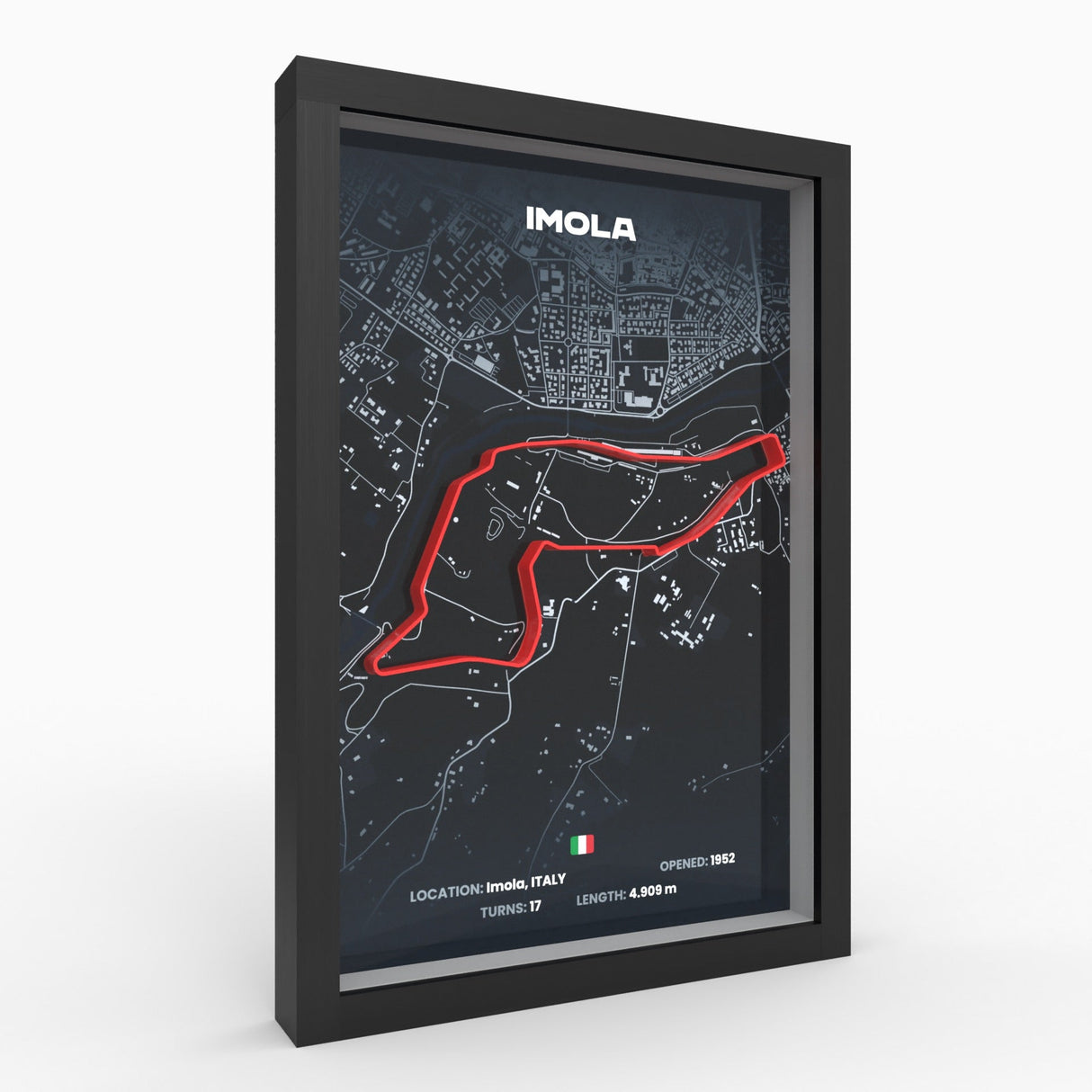 AP10 Imola 3D Poster (gerahmt)