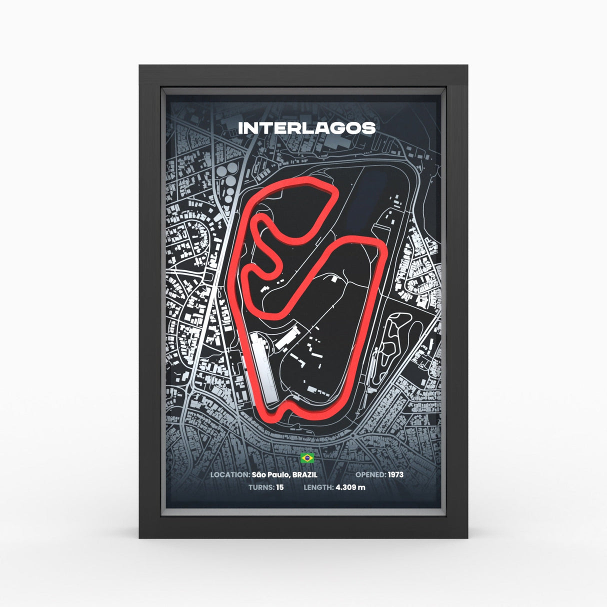 AP10 Brasilien 3D Poster (gerahmt)