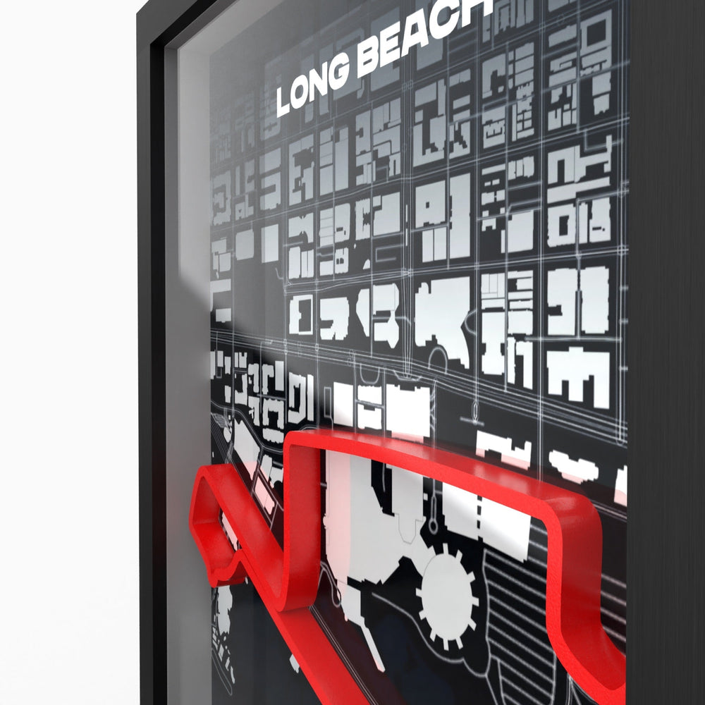AP10 Long Beach 3D Poster (gerahmt)