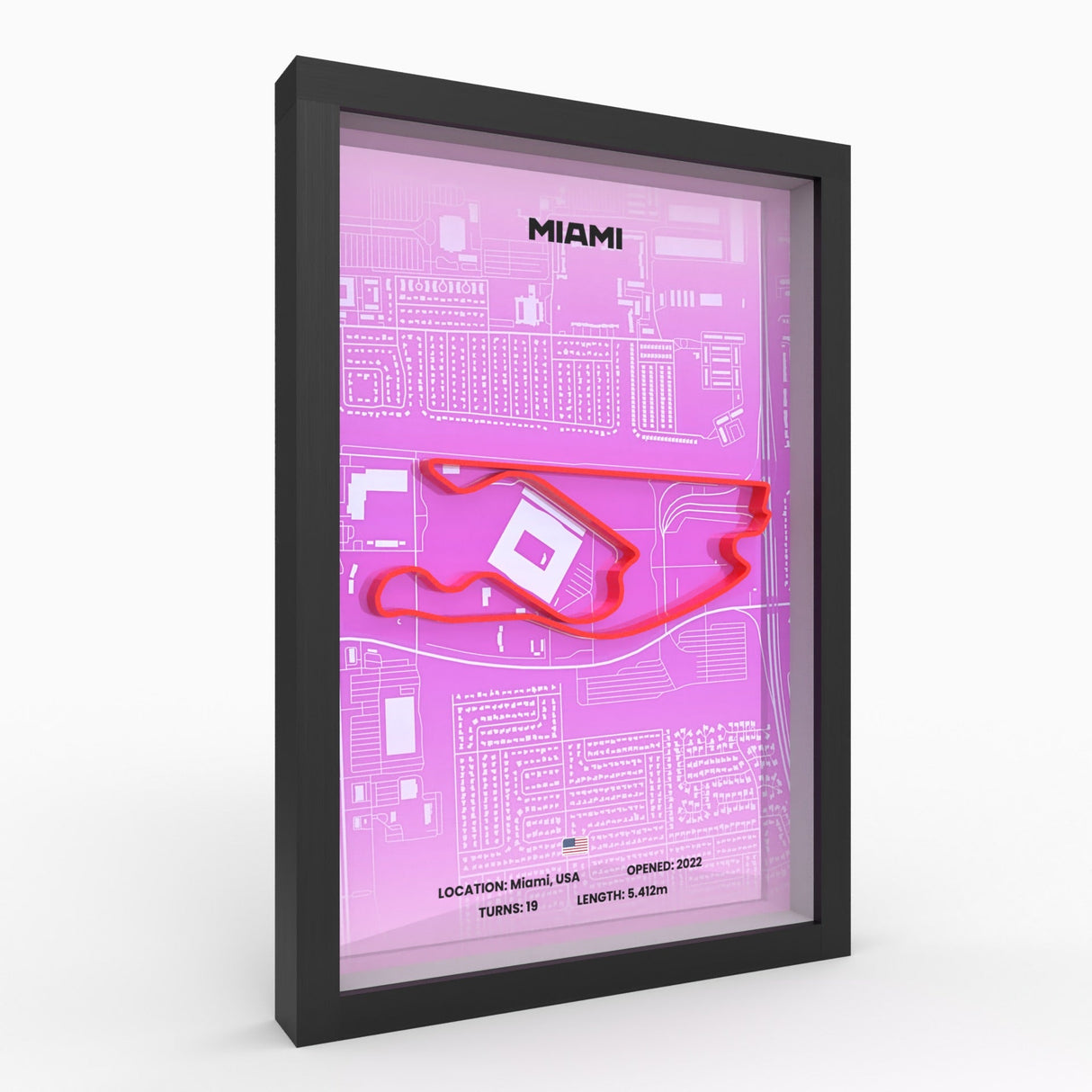 AP10 Miami 3D Poster (gerahmt)