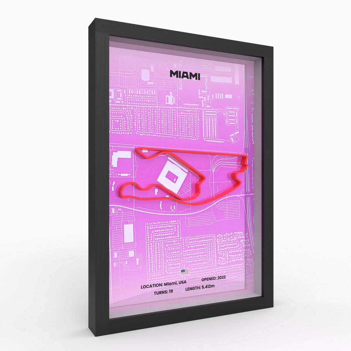 AP10 Miami 3D Poster (gerahmt)