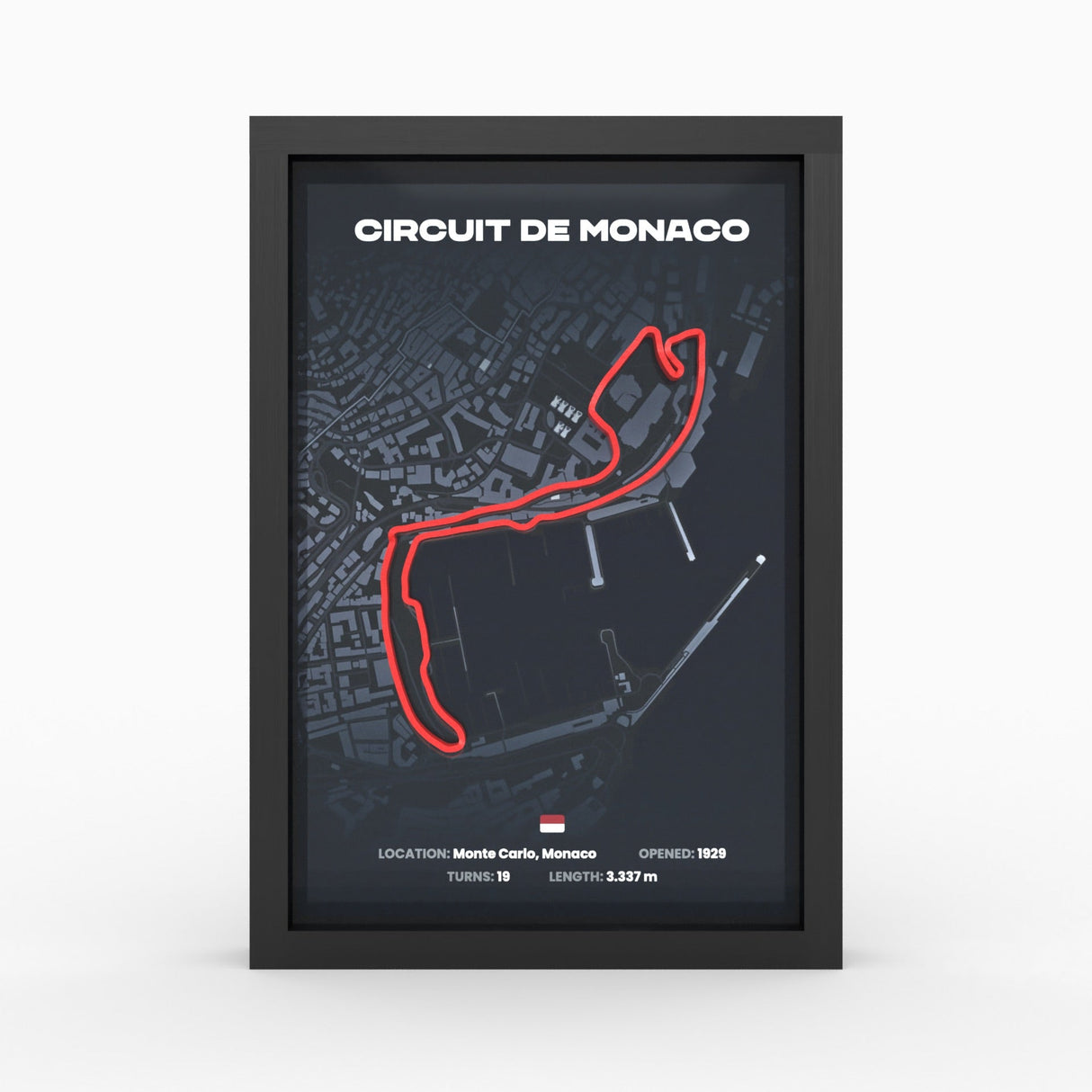 AP10 Monaco 3D Poster (gerahmt)