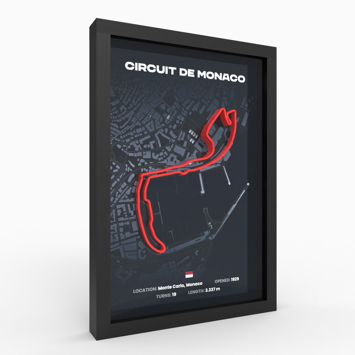 AP10 Monaco 3D Poster (gerahmt)
