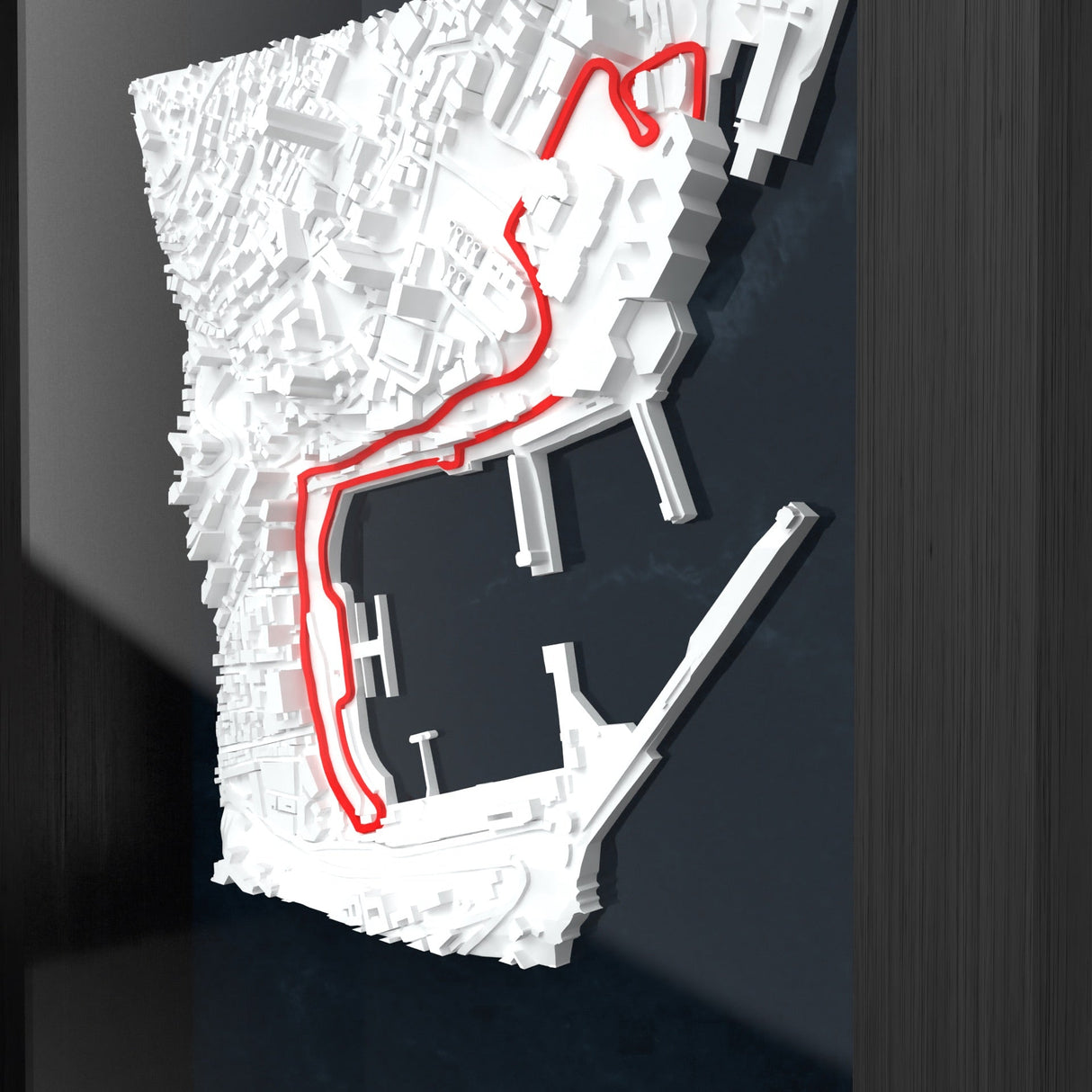 AP10 Monaco City 3D Poster (gerahmt)