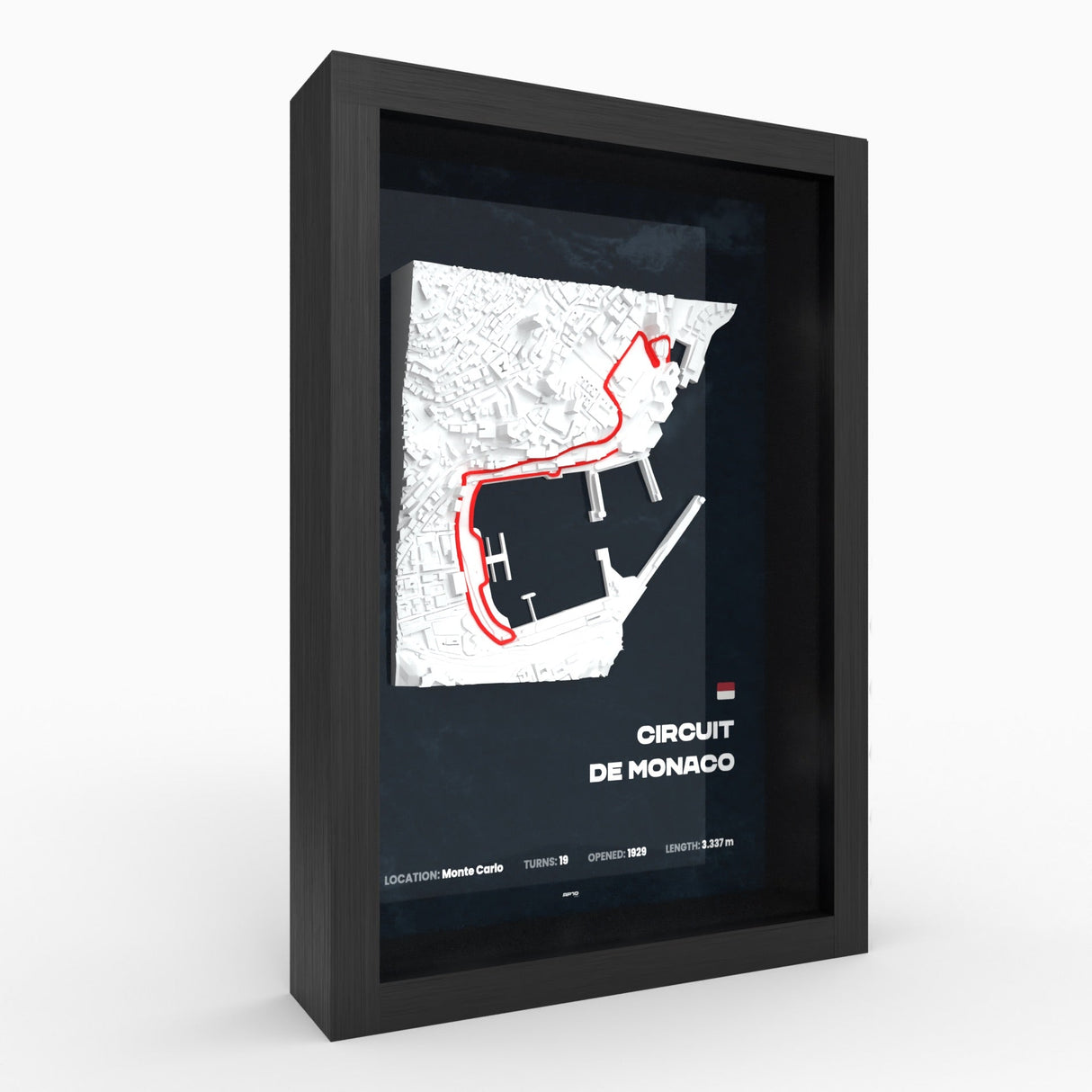 AP10 Monaco City 3D Poster (gerahmt)