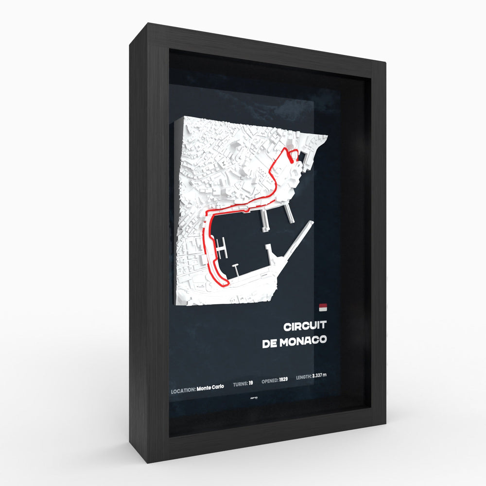 AP10 Monaco City 3D Poster (gerahmt)