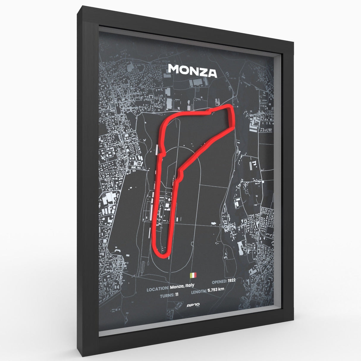 AP10 Monza 3D Poster (gerahmt)