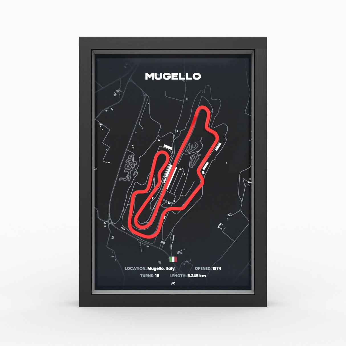 AP10 Mugello 3D Poster (gerahmt)