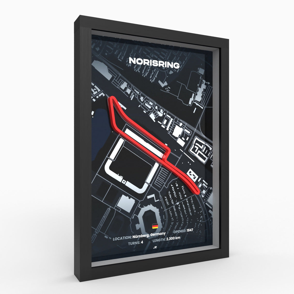 AP10 Norisring 3D Poster (gerahmt)