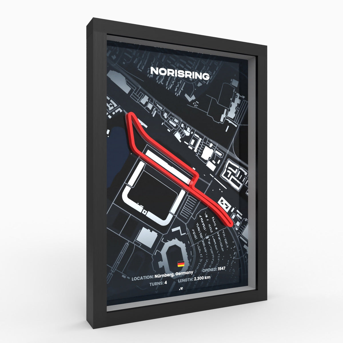 AP10 Norisring 3D Poster (gerahmt)