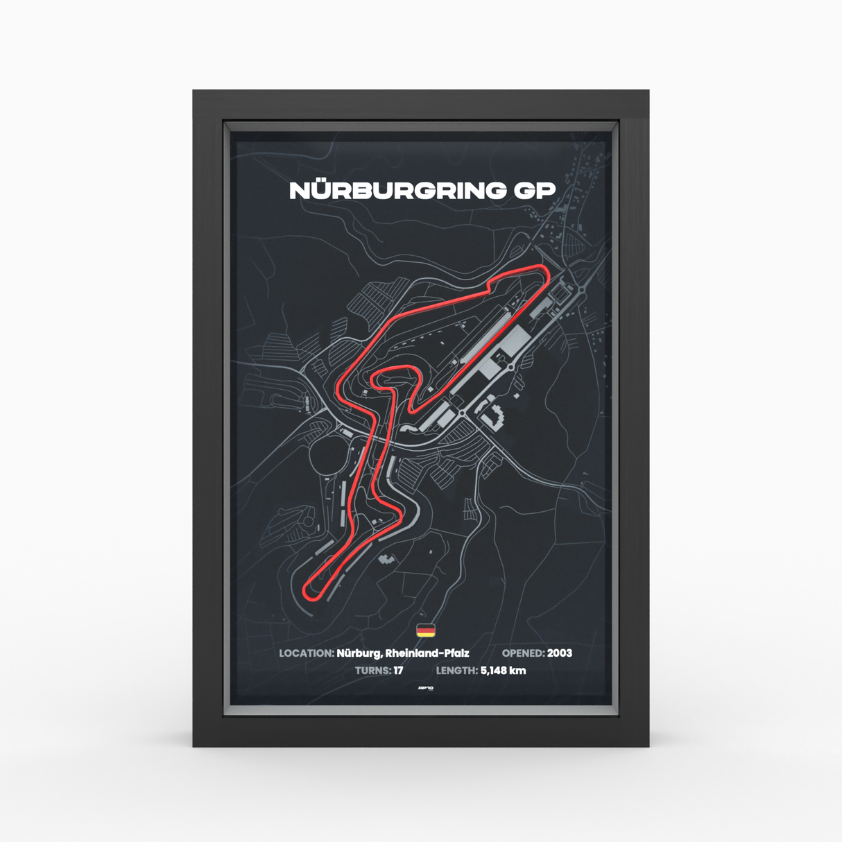 AP10 Nürburgring® GP 3D Poster (gerahmt)