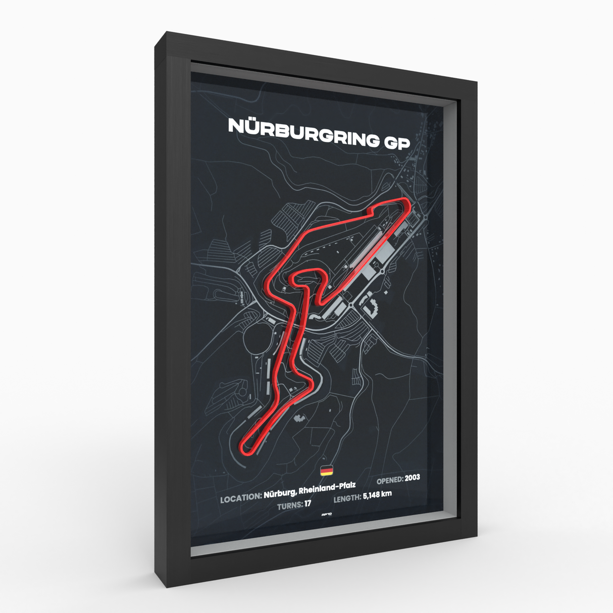 AP10 Nürburgring® GP 3D Poster (gerahmt)