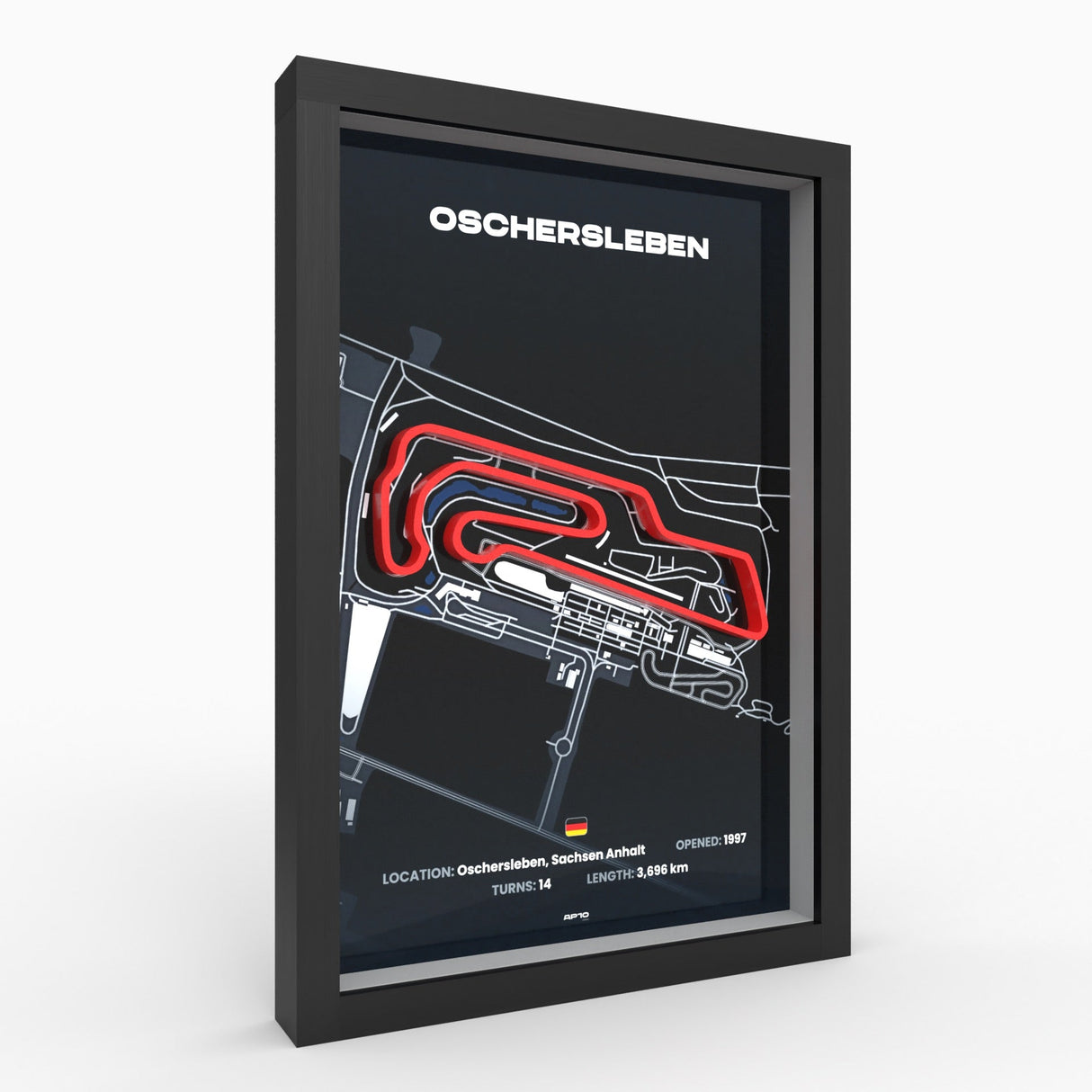 AP10 Oschersleben 3D Poster (gerahmt)