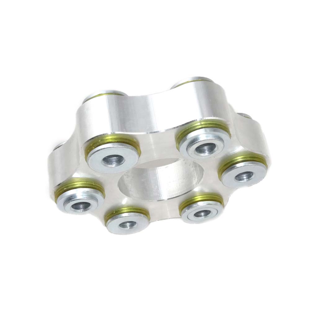SILVER PROJECT Hardyscheibe Flex Disc LK105 M10 passend für BMW E6X E8X E9X (Aluminium/PU 95 ShA)