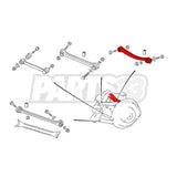 SILVER PROJECT Sturzstrebe Camber Arms passend für Mercedes-Benz Hinterachse oben einstellbar Set (Stahl/PU)
