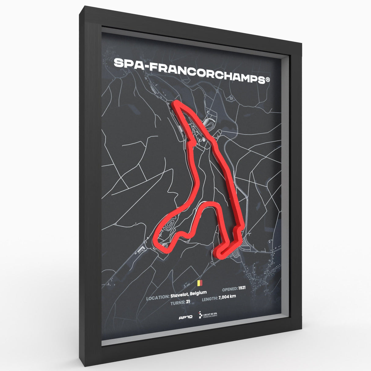 AP10 Spa-Francorchamps® 3D Poster (gerahmt)