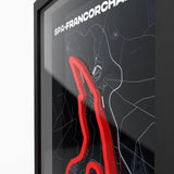 AP10 Spa-Francorchamps® 3D Poster (gerahmt)
