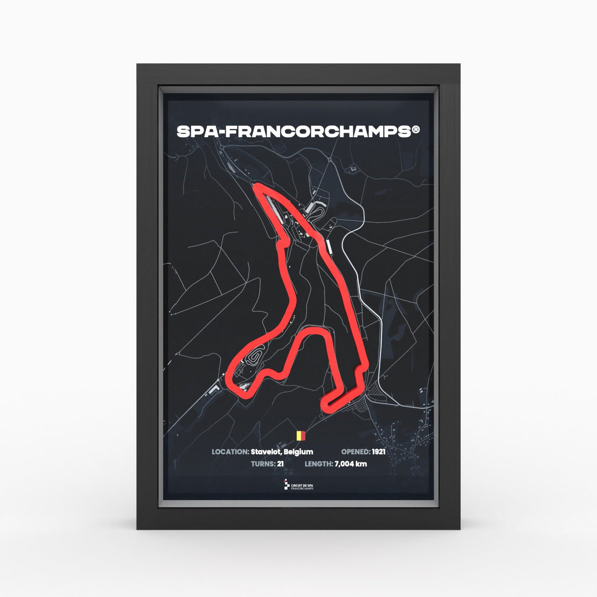 AP10 Spa-Francorchamps® 3D Poster (gerahmt)