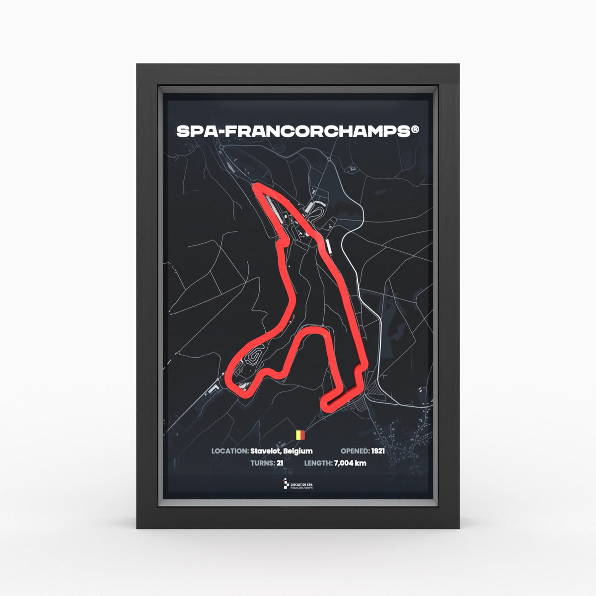 AP10 Spa-Francorchamps® 3D Poster (gerahmt)