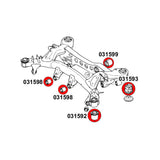 STRONGFLEX Buchsen Set passend für BMW F32 F33 F36 Allrad Vorderachse & Hinterachse (PU)