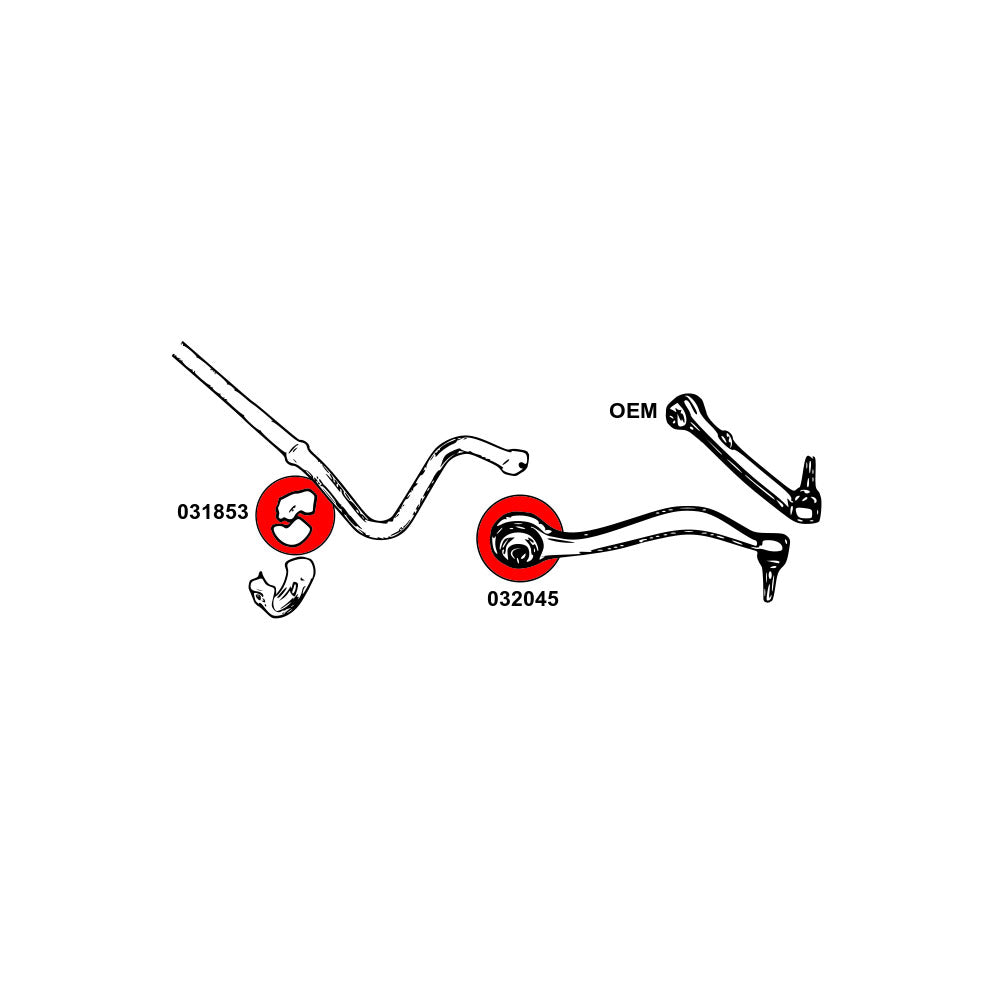 STRONGFLEX Buchsen Set passend für BMW F82 F83 M4 Vorderachse & Hinterachse (PU)