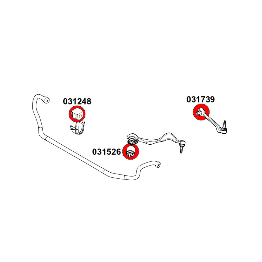 STRONGFLEX Buchsen Set passend für BMW Z4 E89 Vorderachse & Hinterachse (PU)