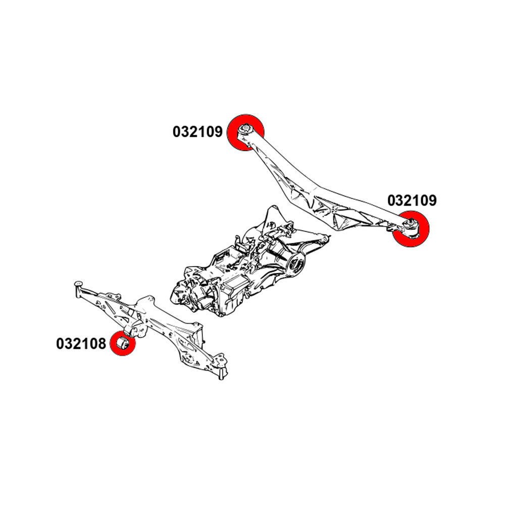 STRONGFLEX Buchsen Set passend für Mini F54 Clubman F60 Countryman Allrad Vorderachse & Hinterachse (PU)