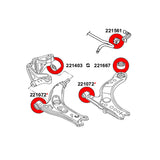 STRONGFLEX Buchsen Set passend für Skoda Fabia 1 Vorderachse (PU)
