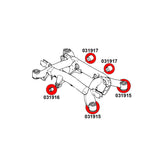 STRONGFLEX Hinterachsträger Buchsen Set passend für BMW E38 (PU)