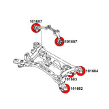 STRONGFLEX Hinterachsträger Buchsen Set passend für Mazda RX-8 (PU)