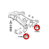 STRONGFLEX Hinterachsträger Buchsen Set passend für Mercedes-Benz R129 (PU)