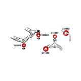 STRONGFLEX Vorderachsträger Buchsen Set passend für Volvo S60 S80 (PU)