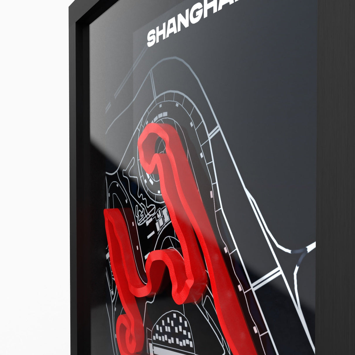 AP10 Shanghai 3D Poster (gerahmt)