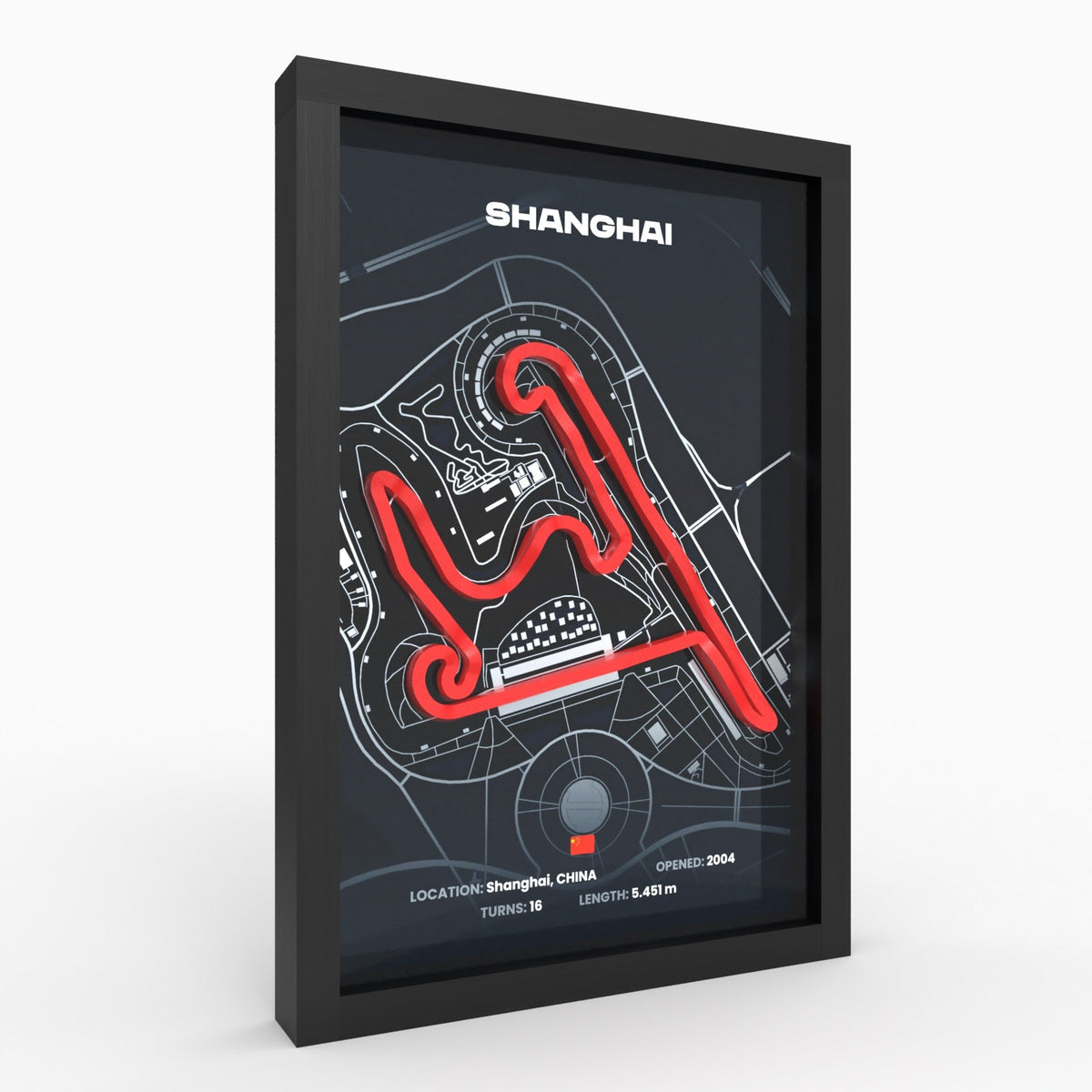 AP10 Shanghai 3D Poster (gerahmt)