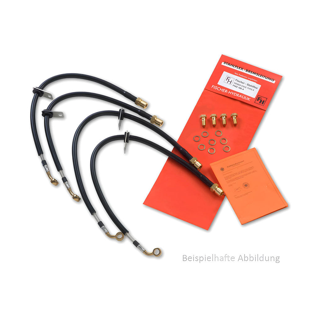 FISCHER STAHLFLEX Bremsleitung Set Bremssattel passend für Peugeot 405 I