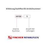 FISCHER STAHLFLEX Bremsleitung Set Bremssattel passend für BMW E39